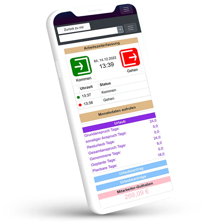 Mobile Zeiterfassung für Pflegekräfte.